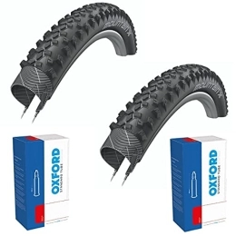 Generic Spares XLC MountainX MTB Tyres - 700 x 40c / 28 x 1.60 (Erto 42-622) plus Oxford Presta Valve Tubes (pair)