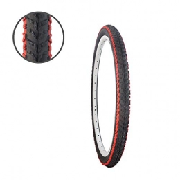 XULONG Spares XULONG Bicycle Tires, 26 Inch 26X1.95 Off-Road Tires, Mountain Bike Color Tires with Good Passability Self-Cleaning Function 3 Colors Optional 30TPI, Red