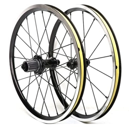 NaHaia Mountain Bike Wheel 16" 349 Mountain Bike Wheelset V Brake Cycling Wheel Rim BMX MTB Bicycle Quick Release Wheels 16 / 24H Hub For 7 / 8 / 9 / 10 / 11 Speed Cassette