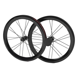 Gedourain Mountain Bike Wheel 16 Inch Bike Wheels, Anodized Rim Bicycle Wheelset Front 2 Rear 4 Bearings for Mountain Bike(black)