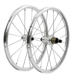 CDSL Mountain Bike Wheel 16 Inch Mountain Bike Wheel Set Ultralight Aluminum Alloy 5-7 Speed Freewheel V Brake 1 Pair (Color : Silver)