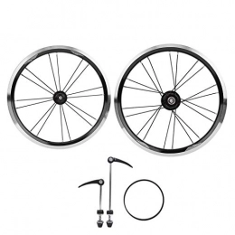 Demeras Mountain Bike Wheel 16in Bicycle Wheelset Bicycle Rear Wheel Double Wall MTB Rim Disc Brake for Mountain Bike(Black)