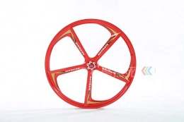 Unknown Mountain Bike Wheel 2 Bearings 7 / 8 / 9 / 10 Freewheels 5 Holes Wheels For 21 / 24 / 27 / 30 Speed 24er Mountain Bike Wheels 3 (Color : Red hubs typs 2)