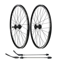 QHIYRZE Spares 20 / 26" Mountain Bike Wheelset Quick Release Wheels MTB Disc Brake V Brake Bicycle Rim 32H QR Hub For 7 / 8 / 9 / 10 Speed Rotary Flywheel 2141g (Size : 20in, Color : V / Disc brake)