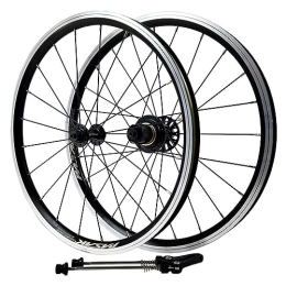 OMDHATU Mountain Bike Wheel 20 Inch Mountain Bike Wheelset QR 406 / 451 V Brake Rims Sealed Bearing Hubs Front / rear Wheels 20 / 24H Support 7-12 Speed Cassette BMX / MTB Wheelset Front 74mm Rear 130mm (Color : Black, Size : 406)