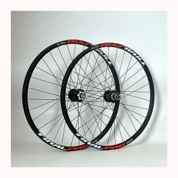 OMDHATU Spares 24 / 26 / 27.5 / 29 Inch Mountain Bike Wheelset Disc Brake Sealed Bearing Support 8-12 Speed Cassette QR Wheel Set Front 100 * 9mm Rear 135 * 10mm Front / Rear Wheels 32H (Color : Black, Size : 27.5inch)