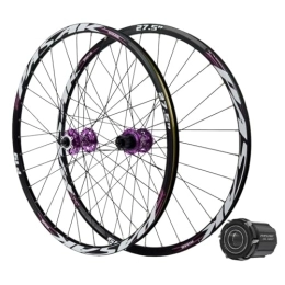 DYSY Mountain Bike Wheel 24 Inch Mountain Bike Wheels 26 27.5 29 Inch Aluminum Alloy Hybrid Bike Hub Disc Brake 32 Spoke Front & Back Cycling Wheels MTB Rim for 7-12 Speed 2250g (Color : Purple, Size : 29 inch)