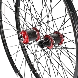 YANHAO Mountain Bike Wheel 26 / 27.5 / 29 Inch Bicycle Wheel Set For Downhill Quick Release Of Hybrid Mountain Bike Front And Rear Wheels (Color : Red, Size : 27.5 inches)
