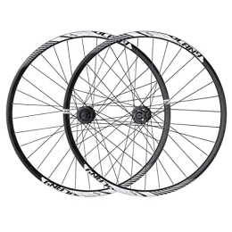 KANGXYSQ Mountain Bike Wheel 26 27.5 29 Inch Bicycle Wheelset Disc Brake Mountain Bike Wheel Set Aluminum Alloy Double Layer Rim 32H Front Rear Wheel American Valve (Color : Black hub, Size : 29 inch)