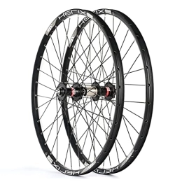 KANGXYSQ Mountain Bike Wheel 26 / 27.5 / 29 Inch Bicycle Wheelset Mountain Cycling Wheels Aluminum Alloy Rim MTB Bike Wheel Set Disc Brake For 8-10 Speed (Color : Black, Size : 27.5INCH)