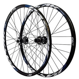 vivianan Spares 26 27.5 29 Inch Double Wall Bike Wheelset Disc Brake Quick Release 32H Mountain Bicycle Wheels Rims MTB Wheelset Front Back Wheels Hub Fit 7 8 9 10 11 12 Speed ( Color : Black hub , Size : 26inch )