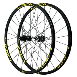 MGRH Spares 26 / 27.5 / 29 Inch Mountain Bicycle Wheelset Front Rear Disc Brake MTB Bike Wheelset Ultralight Alloy Rim Barrel Shaft 24 Holes 12 Speed yellow-27.5 Inch