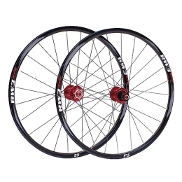 ZFF Spares 26 27.5 29 Inch Mountain Bike Wheel Disc Brake MTB Wheelset Aluminum Alloy Double Wall Rim Quick Release 9 10 11 Speed 24 Holes (Color : Svart, Size : 26'')