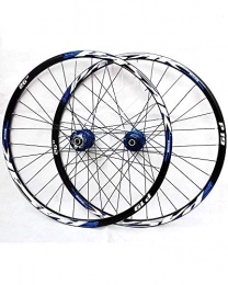 DSHUJC Mountain Bike Wheel 26 / 27.5 / 29 Inch Mountain Bike Wheel Set 32 Hole Disc Brake Bicycle Front And Rear Wheels Double Wall MTB Rims Quickly Release 7-11 Speed, Blue, 29 inch