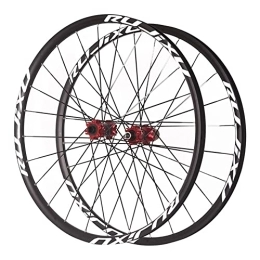 QHYRZE Mountain Bike Wheel 26 / 27.5 / 29 Inch Mountain Bike Wheelset Carbon Hub 24H Rim MTB Bicycle Disc Brake Wheel Set Flat Spokes For 7 8 9 10 11 Speed Cassette 1590g (Color : Black, Size : 27.5'')