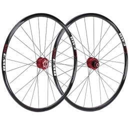 OMDHATU Spares 26 / 27.5 / 29 Inch Mountain Bike Wheelset Disc Brake Sealed Bearing Hubs Support 8-11 Speed Cassette Quick Release Wheel Set Front 9*100mm Rear 10*135mm Front / Rear Wheel 24H ( Color : Red , Size : 29inch