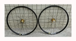 OMDHATU Mountain Bike Wheel 26 / 27.5 / 29 Inch Mountain Bike Wheelset Disc Brake Sealed Bearing Hubs Support 8-11 Speed Cassette Quick Release Wheel Set Front / Rear Wheel 32H (Color : Gold, Size : 29inch)