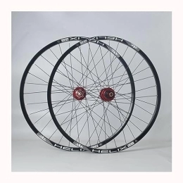 OMDHATU Mountain Bike Wheel 26 / 27.5 / 29 Inch Mountain Bike Wheelset Disc Brake Sealed Bearing Hubs Support 8-9-10-11 Speed Cassette Thru Axle Wheel Set Front / Rear Wheel 32H (Color : Red, Size : 27.5inch)