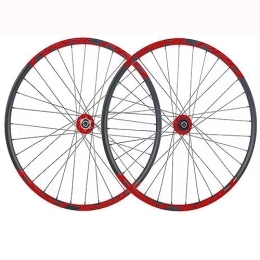 OMDHATU Spares 26 / 27.5 / 29 Inch Mountain Bike Wheelset Disc Brake Sealed Bearing Support 8-9-10-11 Speed Cassette Thru Axle Wheel Set Front 100 * 15mm Rear 142 * 12mm (Color : Red 2, Size : 29inch)