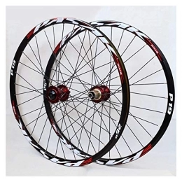 NEZIAN Spares 26" / 27.5" / 29" Inch Mountain Bike Wheelset Double Layer Alloy Rim Sealed Bearing Disc Brake Quick Release Freewheel Bicycle Wheel 7-11 Speed 32H (Color : A, Size : 26in)