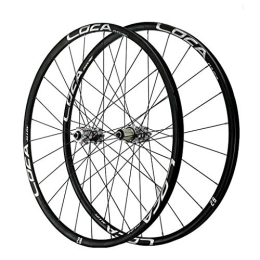 SN Spares 26 27.5 29 Inch Mountain Bike Wheelset MTB Front Rear Bicycle Rims Set Quick Release Red Black Hub Disc Brake Wheels For 8 9 10 11 12 Speeds (Color : Titanium Hub silver label, Size : 27.5in)