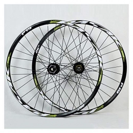 CHICTI Spares 26 27.5 29 Inch Mountain Bike Wheelset Thru Axle MTB Double Wall Alloy Rim Cassette Hub Sealed Bearing Disc Brake 7-11 Speed 32H (Color : F, Size : 29in)