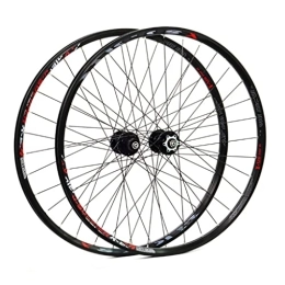 DYSY Mountain Bike Wheel 26 27.5 29 Inch MTB Bicycle Wheelset, Aluminum Alloy Disc Brake Sealed Bearing Hubs Mountain Bike Wheels Rim Front & Rear Wheel 7 / 8 / 9 / 10 / 11 Speed Wheels (Color : Red, Size : 26 inch)