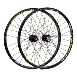 DYSY Mountain Bike Wheel 26 27.5 29 Inch MTB Bicycle Wheelset, Aluminum Alloy Disc Brake Sealed Bearing Hubs Mountain Bike Wheels Rim Front & Rear Wheel 7 / 8 / 9 / 10 / 11 Speed Wheels (Color : Yellow, Size : 29 inch)