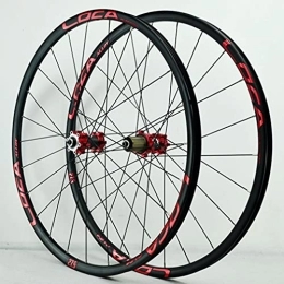 SHBH Mountain Bike Wheel 26 / 27.5 / 29 Inch MTB Bicycle Wheelset Disc Brake Mountain Bike Wheels 24H Hub Lightweight Aluminum Alloy Rim Quick Release Wheels Fit 7-12 Speed Cassette 1680g (Color : Red, Size : 29 inch)