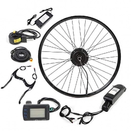 QXFJ Spares 26 / 27.5 / 29 Inch MTB Bike Wheel Full Waterproof Quick Connect 12 Magnetic Electric Wheel Set Kit / Disc Brake / Open Gear 135mm / Internal Speed / Right Outlet
