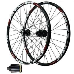DYSY Mountain Bike Wheel 26 27.5 29 Inch MTB Bike Wheelset, Double Wall Aluminum Alloy Hybrid / Mountain Bicycle Rim Disc Brake 2250g for 7-12 Speed (Size : 26 inch)