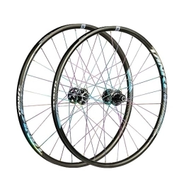ZFF Spares 26 27.5 29 Inch MTB Wheelset Aluminum Alloy Double Wall Rim Mountain Bike Wheel Disc Brake Quick Release 7 / 8 / 9 / 10 / 11 / 12speed Cassette 28 Holes Front And Rear Wheels (Color : Svart, Size : 29'')
