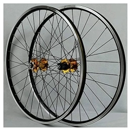 Samnuerly Spares 26 / 27.5 / 29 inch MTB Wheelset Bicycle Cycling Rim, Mountain Bike Wheel 32H Disc / Rim Brake 7-12speed QR Road Cyclocross Bicycle Wheelset (Size : 26inch)