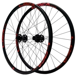 ZFF Spares 26 / 27.5 / 29 Inch MTB Wheelset Center Lock Disc Brake Quick Release Mountain Bike Wheel Aluminum Alloy Rim 7 / 8 / 9 / 10 / 11 / 12 Speed Cassette Freewheel 28 Holes (Color : Red, Size : 29'')