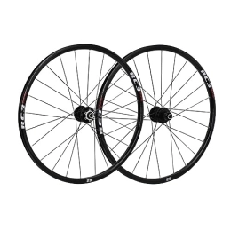 ZFF Spares 26 / 27.5 / 29 Inch MTB Wheelset Disc Brake Carbon Fiber Hub Mountain Bike Wheel Quick Release Aluminum Alloy Double Wall Rim 7 / 8 / 9 / 10 / 11 Speed Cassette 24 Holes (Color : Svart, Size : 26'')
