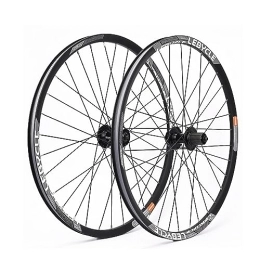 ZFF Spares 26 / 27.5 / 29 Inch MTB Wheelset Disc Brake Quick Release Mountain Bike Wheel Aluminum Alloy Double Wall Rim 7 / 8 / 9 / 10 / 11 Speed Cassette 32 Holes Front And Rear Wheels (Color : Svart, Size : 27.5'')