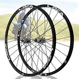 Samnuerly Mountain Bike Wheel 26 / 27.5 / 29'' Mountain Bike Wheel Set Quick Release Wheel Straight Pull 24H Rim Disc Brake Hub Fit 8-12 Speed Cassette (Color : Silver, Size : 29IN) (Silver 26IN)
