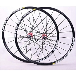 KANGXYSQ Mountain Bike Wheel 26'' 27.5'' 29'' Mountain Bike Wheels Carbon Fiber Bicycle Wheelset QR Front 2 Rear 4 Peilin Hube Double Wall Alloy Rim 8-9-10-11 Speed (Color : Red hub, Size : 27.5inch)