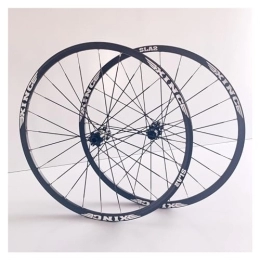 DFNBVDRR Mountain Bike Wheel 26 / 27.5 / 29" Mountain Bike Wheelset Aluminum Alloy Rims Thru Axle Disc Brake Front And Rear Wheels 24H Straight Pull Hub For 8 9 10 11 Speed (Color : Svart, Size : 29'')