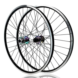 DFNBVDRR Mountain Bike Wheel 26" 27.5" 29" Mountain Bike Wheelset C / V Disc Brake Bicycle Rim MTB Wheels Quick Release 32H Hub For 7 / 8 / 9 / 10 / 11 / 12 Speed Cassette (Color : Colorful, Size : 29'')
