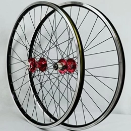 UKALOU Spares 26" 27.5" 29" Mountain Bike Wheelset Disc Brake C / V Brake Bicycle Rim MTB Wheels QR Quick Release Cassette Hub 32H For 7 / 8 / 9 / 10 / 11 / 12 Speed 2200g（26'' U.S. Fast Delivery） (Color : Red, Size : 27.5