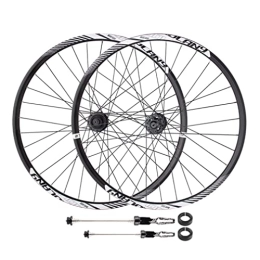 SHBH Mountain Bike Wheel 26 / 27.5 / 29" Mountain Bike Wheelset Disc Brake MTB Rim Thru Axle Quick Release Wheels 32H Hub for 7 / 8 / 9 / 10 / 11 / 12 Speed Cassette Bicycle Wheelset 1950g (Color : Black, Size : 27.5'')