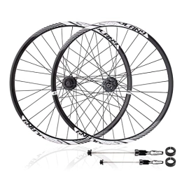 DFNBVDRR Mountain Bike Wheel 26 / 27.5 / 29" MTB Bike Wheel Set Disc Brake Quick Release / Thru Axle 32H Rim 8-12 Speed Cassette Hub Double Layer Alloy Front Rear Wheels For Mountain Bike (Color : Svart, Size : 26in)