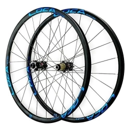 ZFF Spares 26 27.5 29in Mountain Bike Wheelset Disc Brake Thru Axle MTB Front & Rear Wheel 8 9 10 11 12 Speed Aluminum Alloy Hub Matte 24H (Color : Blue, Size : 29in)