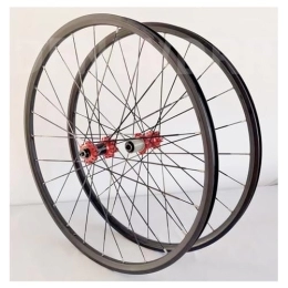 DFNBVDRR Mountain Bike Wheel 26 / 27.5 / 29in MTB Wheelset Aluminum Alloy Rim Disc Brake Quick Release Front Rear Mountain Bike Wheels 24 Holes Hub For 8 / 9 / 10 / 11speed (Color : Red, Size : 29in)