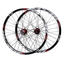 ZFF Spares 26 27.5 29in MTB Wheelset Disc Brake Mountain Bike Front And Rear Wheel Sealed Bearing Conical Hub 7 8 9 10 11 Speed Quick Release (Color : Red, Size : 29in)
