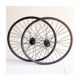 ZFF Spares 26 / 27.5 / 29inch Mountain Bike Wheelset Aluminum Alloy Double Wall Rim MTB Wheel Disc Brake Boost Thru Axle 110-148mm 8 / 9 / 10 / 11 Speed Cassette 32 Holes (Color : Svart, Size : 27.5'')