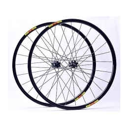 ZFF Spares 26 / 27.5 / 29inch Mountain Bike Wheelset Thru Axle MTB Wheel Disc Brakes 24 Holes Spokes Bike Front And Rear Wheels Fit 8 / 9 / 10 / 11 Speed Cassette (Color : Svart, Size : 26'')