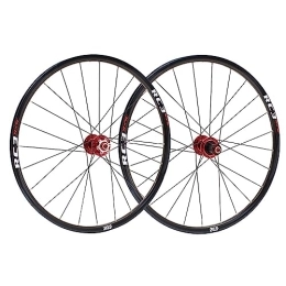 ZFF Spares 26 27.5 29inch MTB Wheelset Aluminum Alloy Double Wall Rim Carbon Fiber Hub Mountain Bike Wheel Disc Brake Quick Release 9 10 11 Speed 24 Holes (Color : Svart, Size : 27.5'')