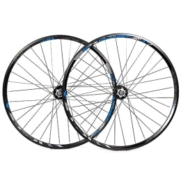 ZFF Mountain Bike Wheel 26 27.5 29inch MTB Wheelset Aluminum Alloy Double Wall Rim Mountain Bike Wheel Disc Brake Quick Release 7 / 8 / 9 / 10 / 11speed Cassette 32 Holes (Color : Blue, Size : 27.5'')